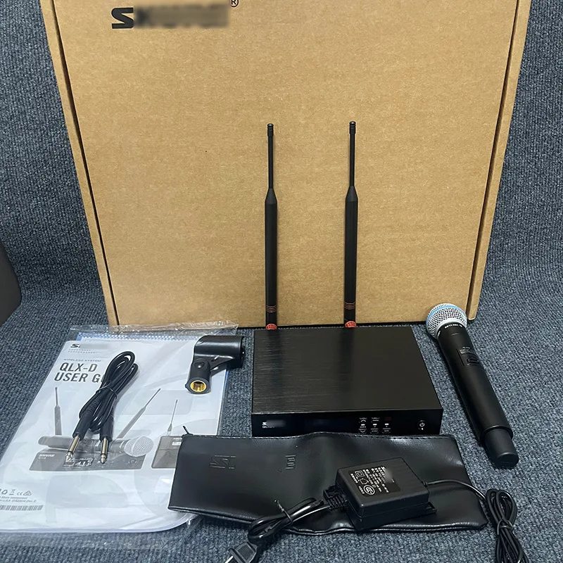 

QLXD4 Wireless Lavalier Microphone with BETA58A Metal Handheld for SM58One-Drag-One Connector Cross-Border Supply