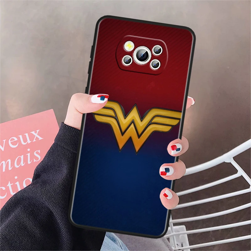 W-wonders Woman Cute For Honor V20 10i 10X 9S 9X 9C 9A 8X 8C 8A 7S Magic 5 Lite Pro MAX Black Soft Phone Case