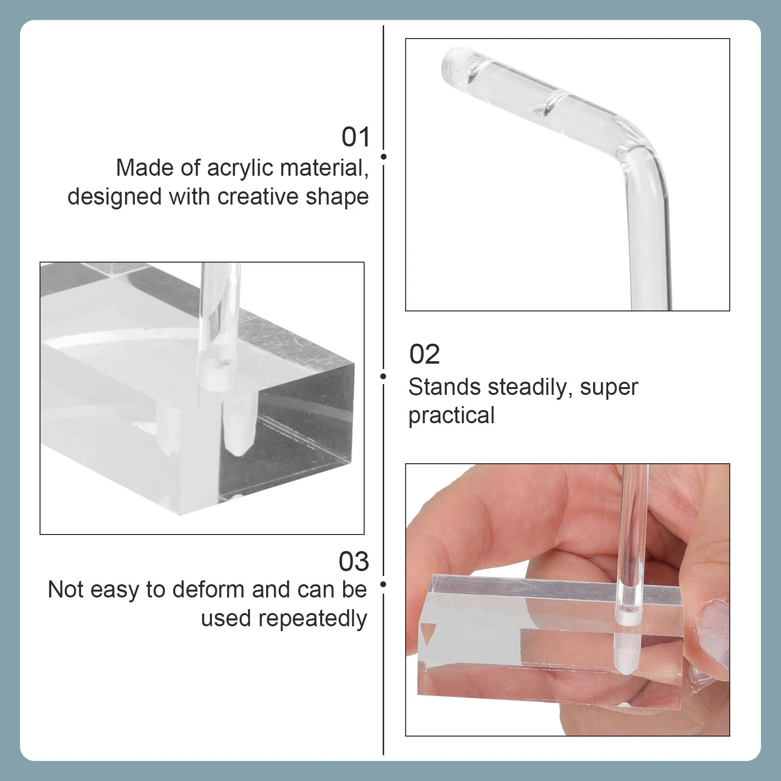 

3pcs Acrylic Earring Display Stand Holder Rack For Dangle Earrings Storage Desktop Jewelry Organizer Sturdy Clear Stand