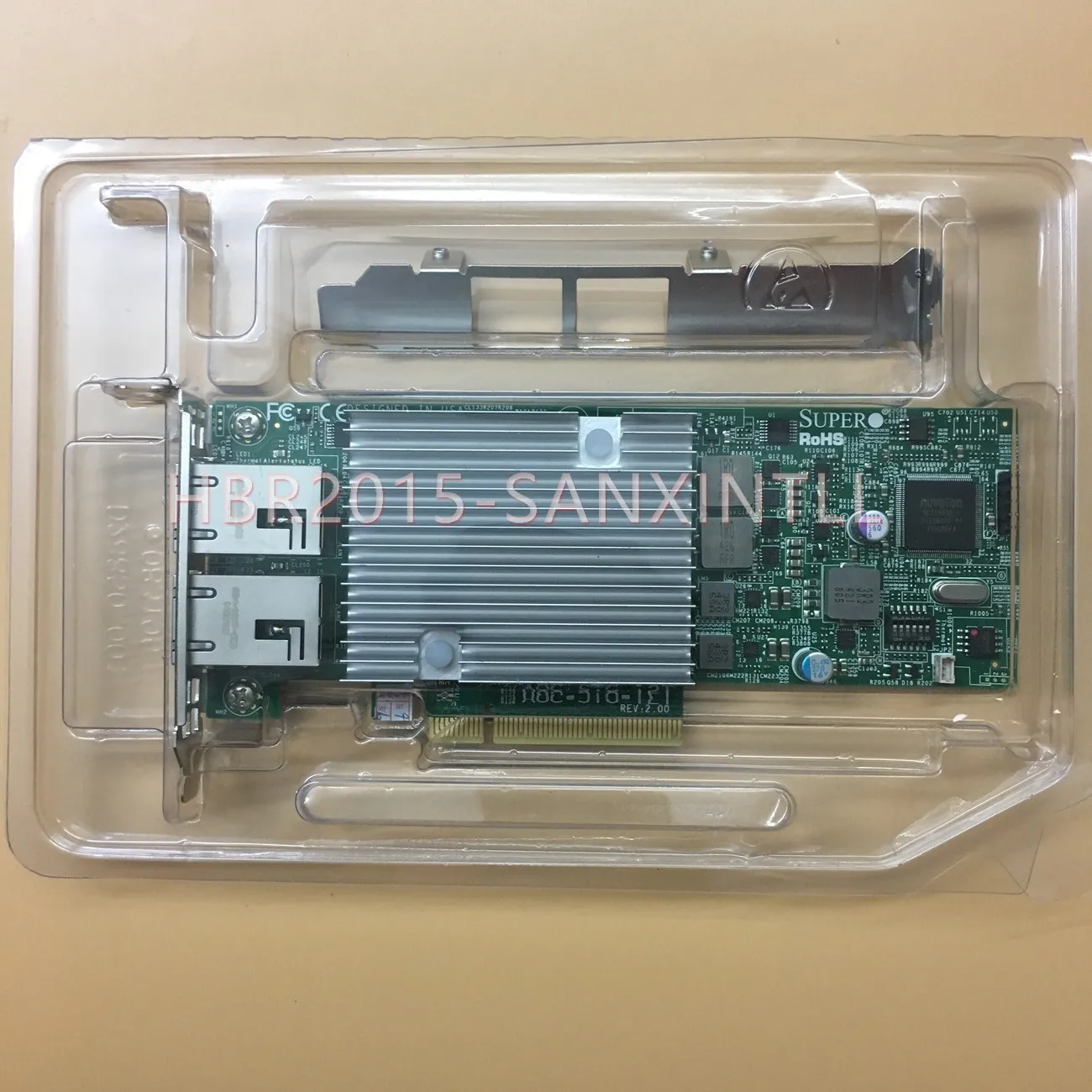 محول Supermicro AOC-STG-i2T REV 2.0 ثنائي المنفذ 10 جيجابت إيثرنت PCI-E NIC #5