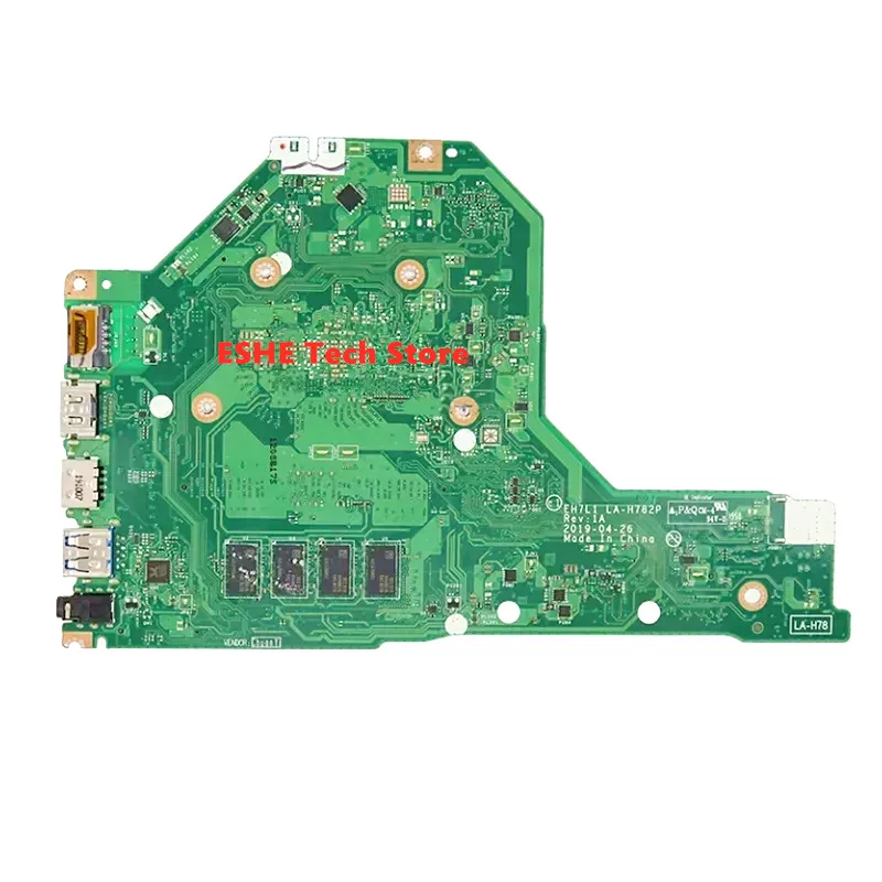 EH7L1 LA-H782P For Acer Aspire A315-51 Notebook Motherboard i3-6006U I5-6200U CPU 4GB RAM DDR4 NBHEE11005 100% Test ok