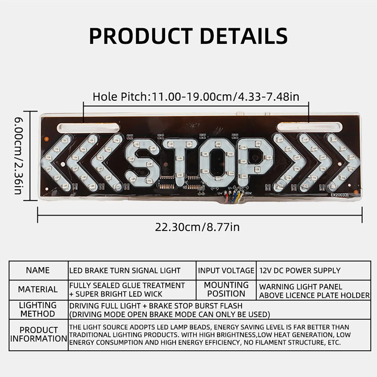 Motorcycle Stop Brake Lamp RGB Led Waterproof Turn Signal Rear Tail Lamp License Plate DRL Running Light STOP Turn Taillight Pan