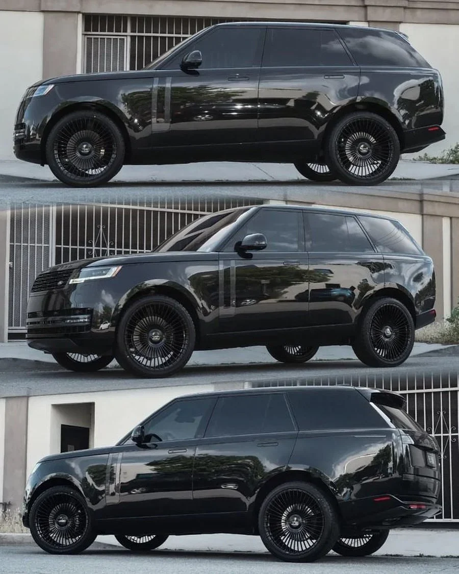 New Multi-Spoke 6061 Aluminum Alloy Rims Wheels Gloss Black Suspension Custom 0mm Land Rover Forged Wheels Center Logo