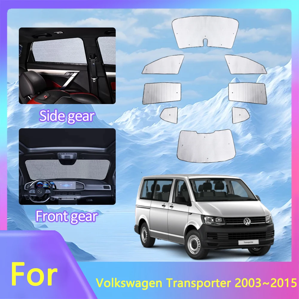 

Полные чехлы от солнца для Volkswagen VW Transporter Caravelle Multivan Doubleback T5 2003 ~ 2015 автомобильный козырек солнцезащитный козырек