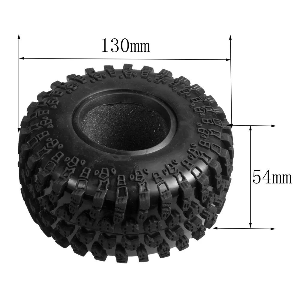 Mibidao 4ชิ้น2.2 "ยางล้อยาง130x54มิลลิเมตรสำหรับ1/10 TRX4 TRX6 Axial SCX10 90027 90046 D90 wraith 90018 RC ตีนตะขาบรถ