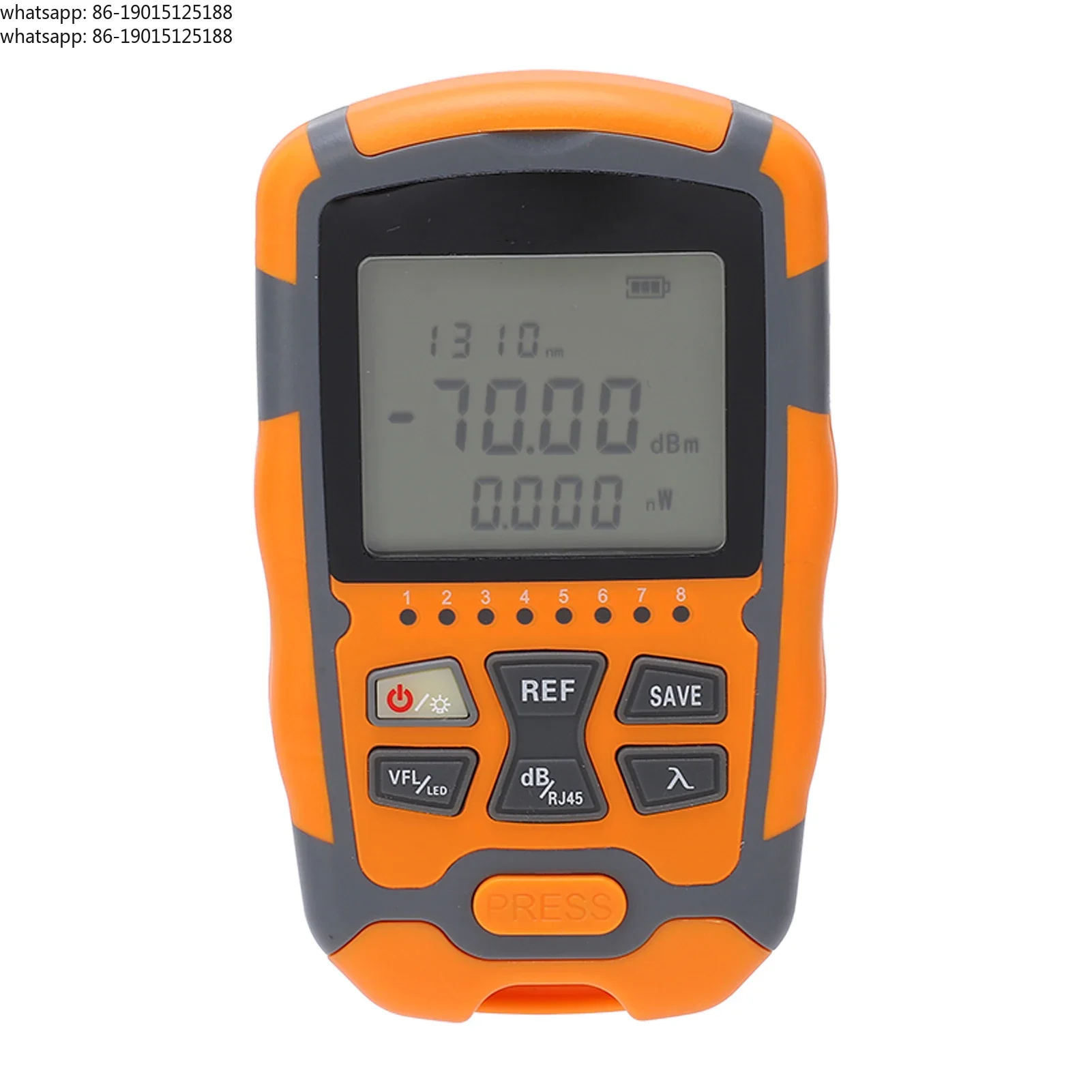 

Оптический измеритель мощности с цифровым дисплеем, тестер оптических кабелей - от -70 до +10 дБм для связи