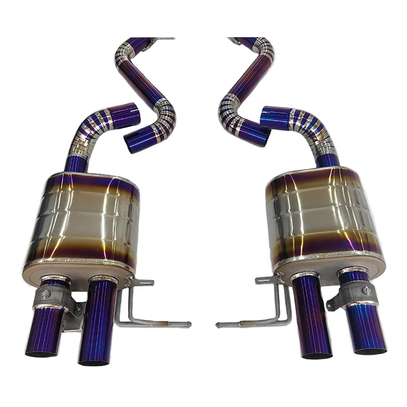 Customized Titanium Dual X Midpipe Catback Exhaust for E90 E92 E93 M3 4.0l High Performance Muffler With Valves view 4