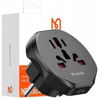 MCDODO TRAVEL ADAPTER ENGLISH TRANSITION EU PLUG TO USA EU US UK