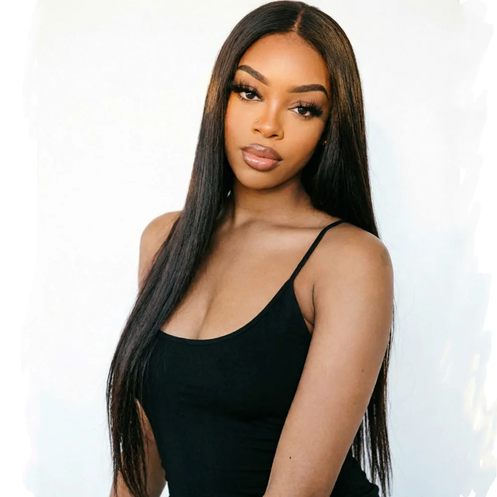 18-46 Inches Bone Straight Human Hair 360 Full Lace Wig Brazilian Pre Plucked 13x4 13x6 Natural Black HD Transparent Lace Frontal Wigs For Women