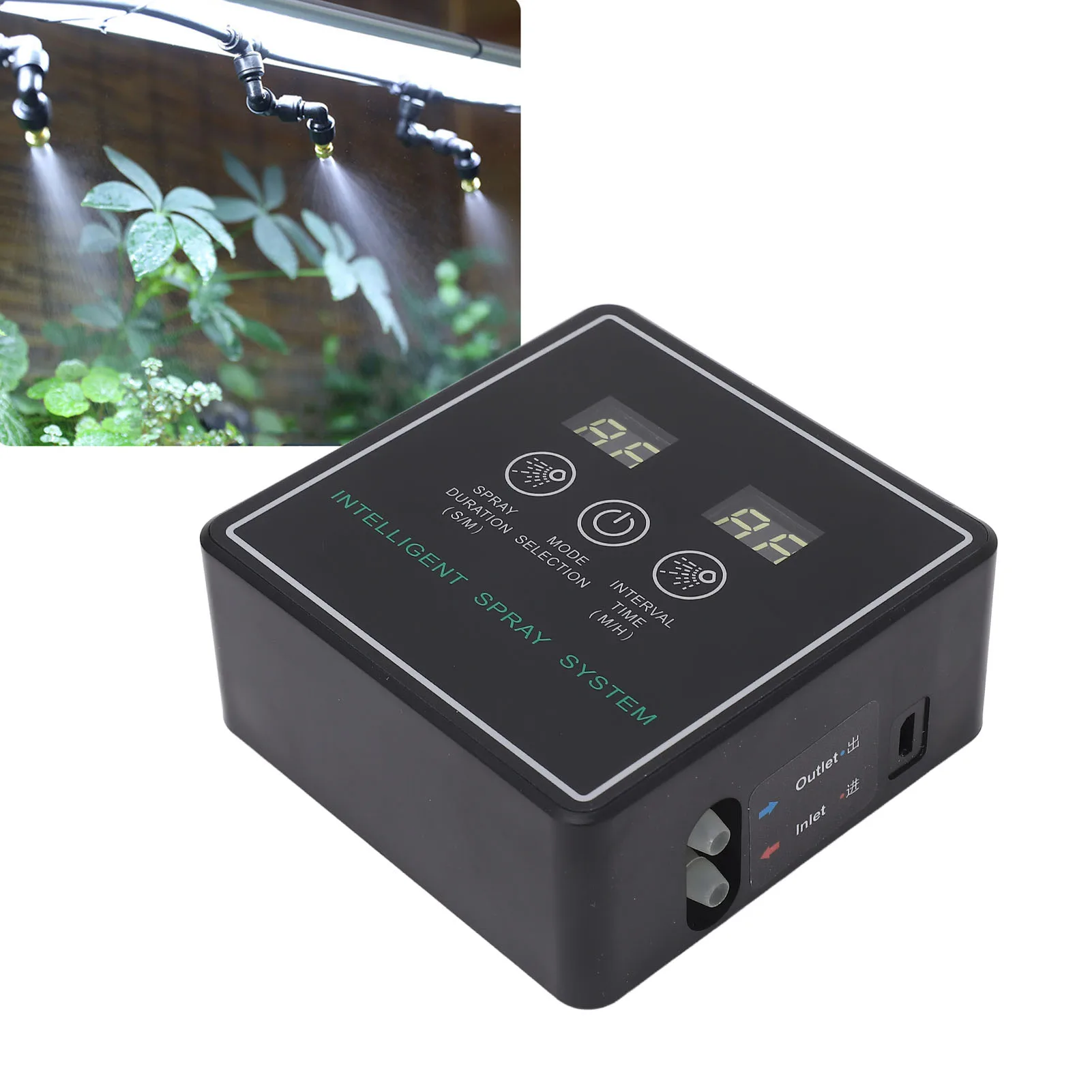 

Reptile Fogger Smart Spray System Automatic Timing Humidifier 360 Degree Adjustable Misting Nozzles Mister for Terrarium