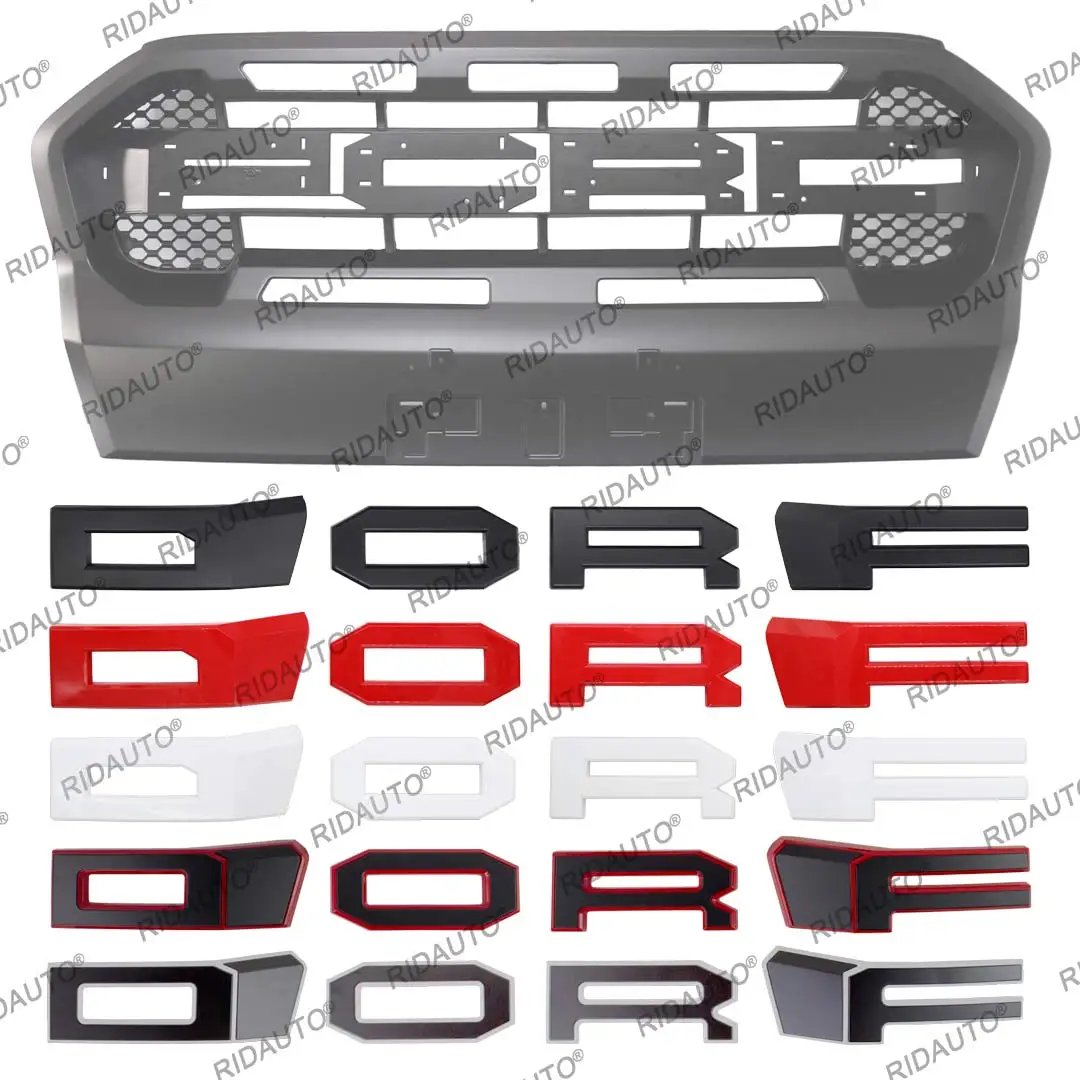 4 Letter Fit For FORD RANGER 2015-2021 T7 T8 PX2 MK2 XL PX3 MK3 Raptor Modifying Grille（Can Be Used For Modification）