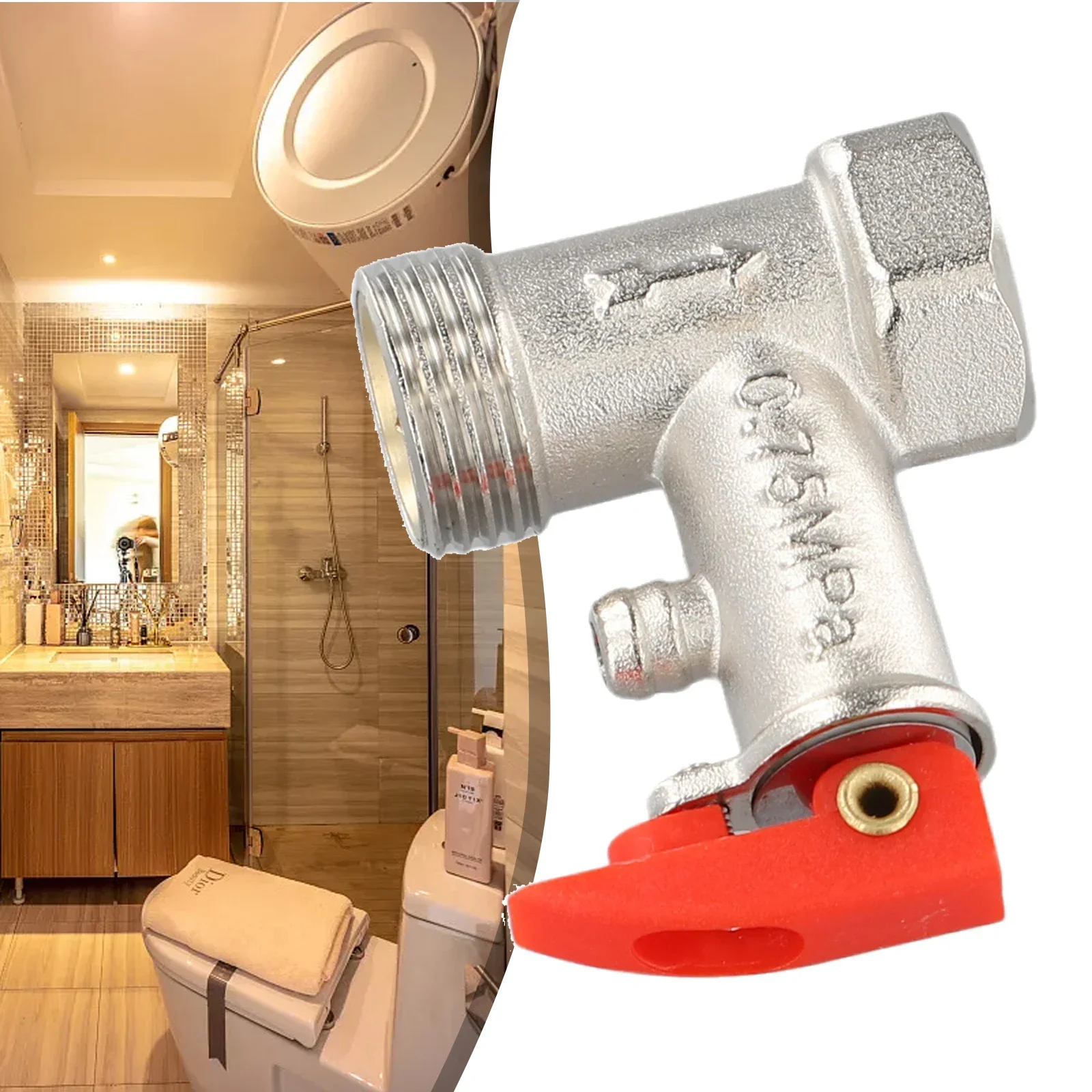 Pressure Relief Reducing Valve 0.7mpa Brass DN15 Electric Water Heater System G1/2\\\