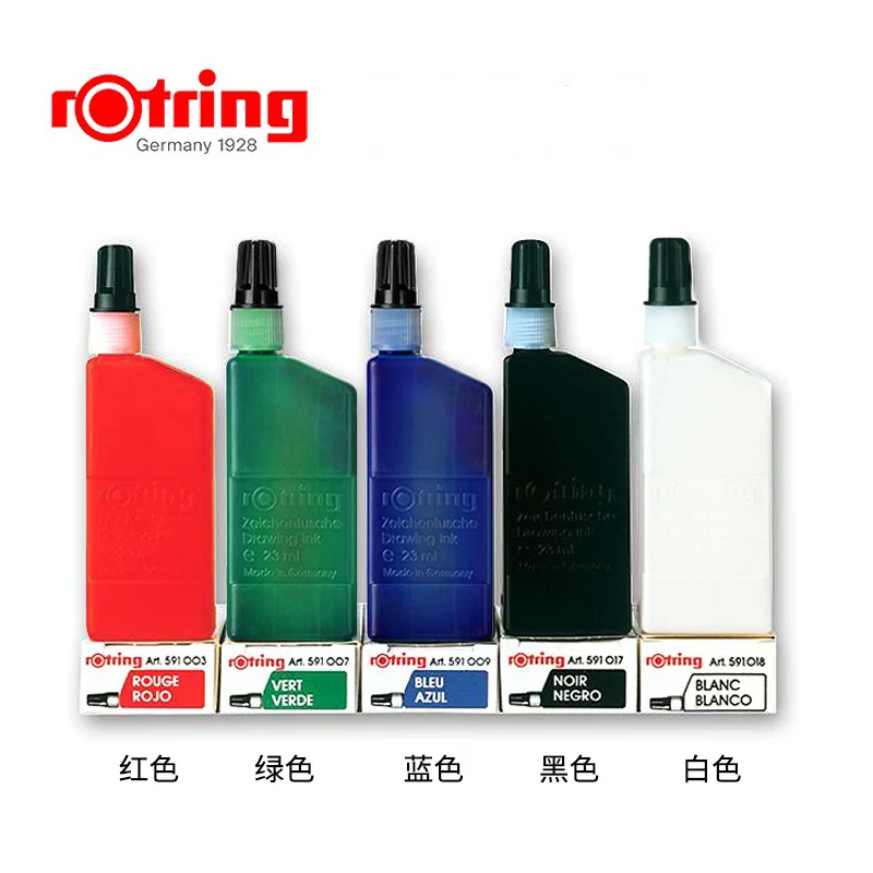 1pc German rOtring Isograph Technical Drawing Needle Pen Liquid Ink 23mL High Quality Opacity Ink With Excellent Adhesion