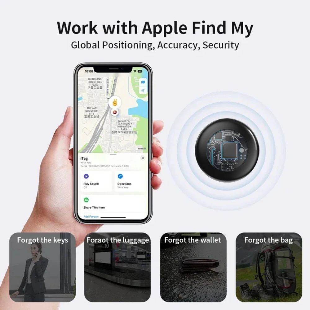 4/3/2/1 Pieces Anti-lose GPS Tracker for Apple Airtag Replacemen Find My Bluetooth Tracker For Luggage Wallet IOS MFi Key Finder