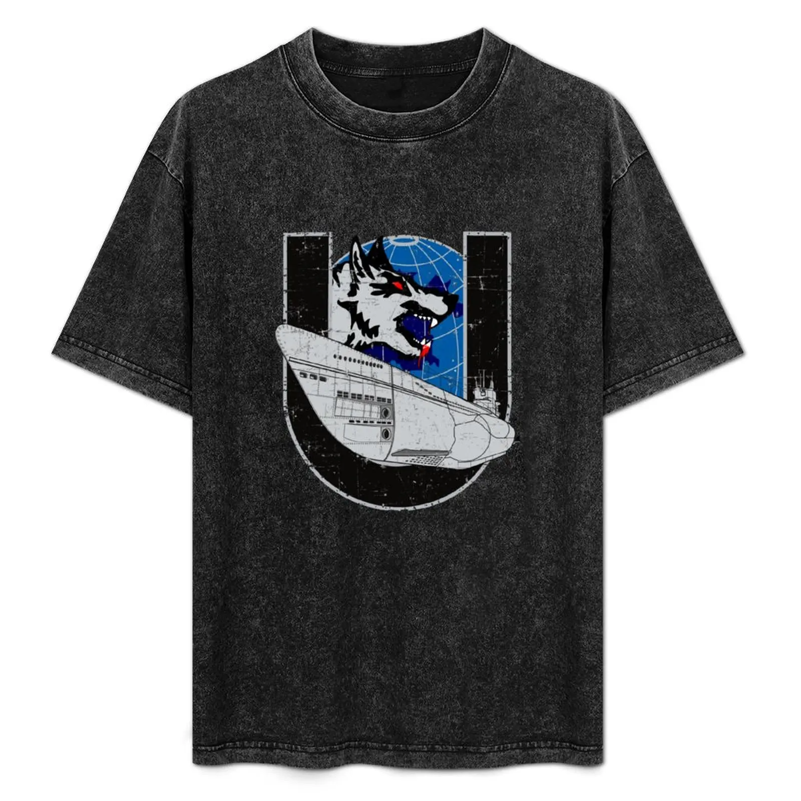 Kriegsmarine U-boat Wolf Mk 2 By PZD501- Grunge Style T-Shirt Plus Size Basic Short Sleeve Top