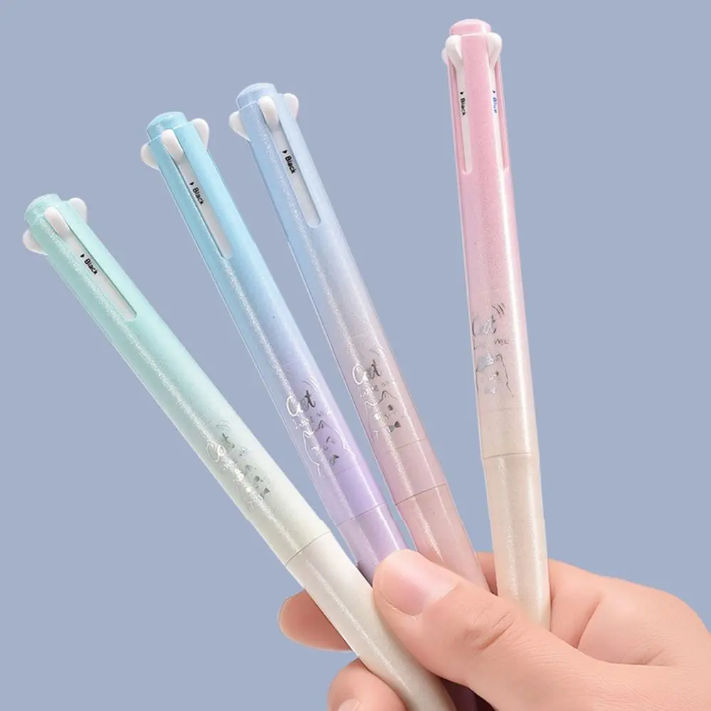 

12pcs Smooth Writing 4-in-1 Gel Pen Red/Black/Blue/Green Ink Quick Drying Ballpoint Pen 0.5mm ST Tip Wriitng Pen School Supplies