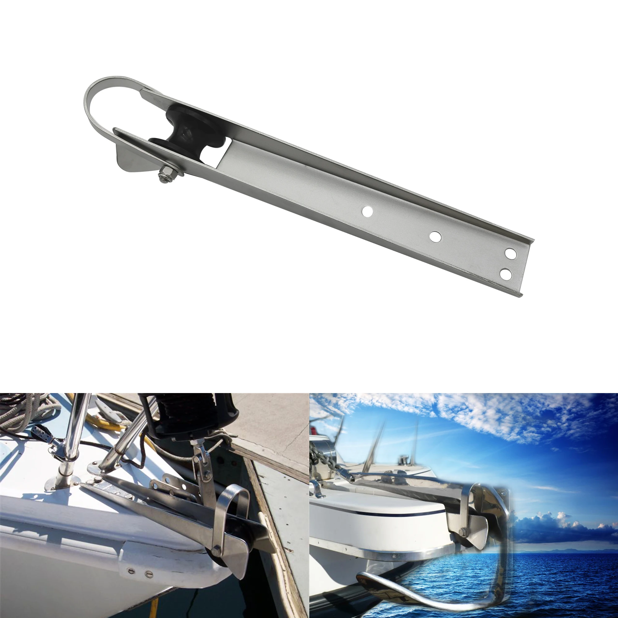 1 buah gulungan jangkar 390mm, untuk Aksesori kapal Yacht Marine Grade Stainless Steel perangkat keras