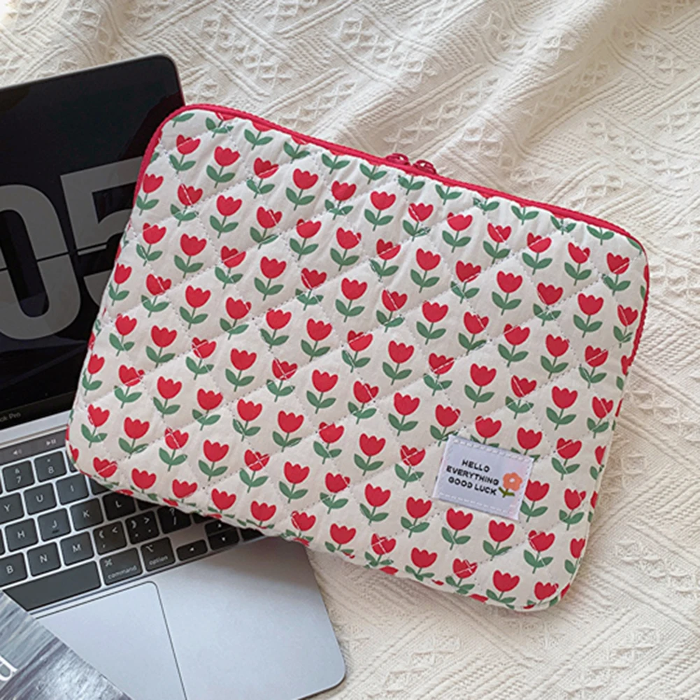 Computer Bag Cute Flower Laptop Sleeve Computer Carrying Case Bag Computer Pocket Briefcase Compatible for 11/13/15 in Notebook