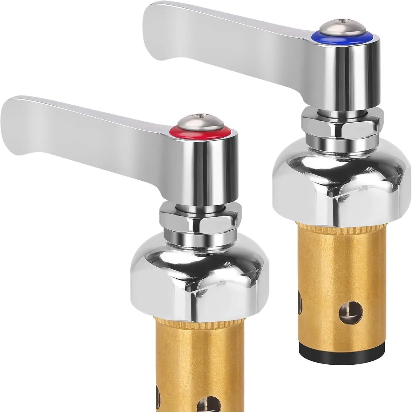 Red & Blue Faucet Cartridge, Kitchen Sink Hotel Tap Valve Core Replacement Parts, Model 002713-40 002714-40