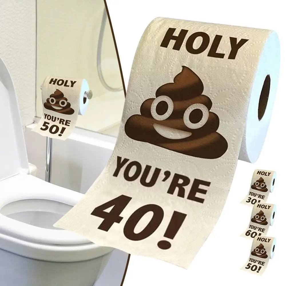 Soft Native Wood Paper Towel Novelty Cartoon Prank Toilet Paper Bathroom Kitchen Household Supplies Birthday Decoration