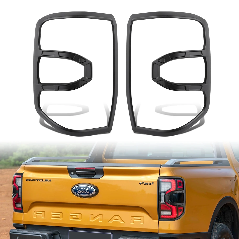 

Matte Black Tail Lamp Light Cover Trim Taillight Protector For Ford Ranger Raptor 2023 2024 4X4 Car Next Gen Accessories