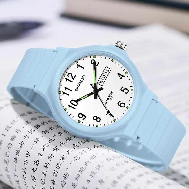 Fashion Calendar Week Women Quartz Watch Classic Lady Wristwatches Waterproof Simple Casual Analog Watches For Women Reloj Mujer view 5