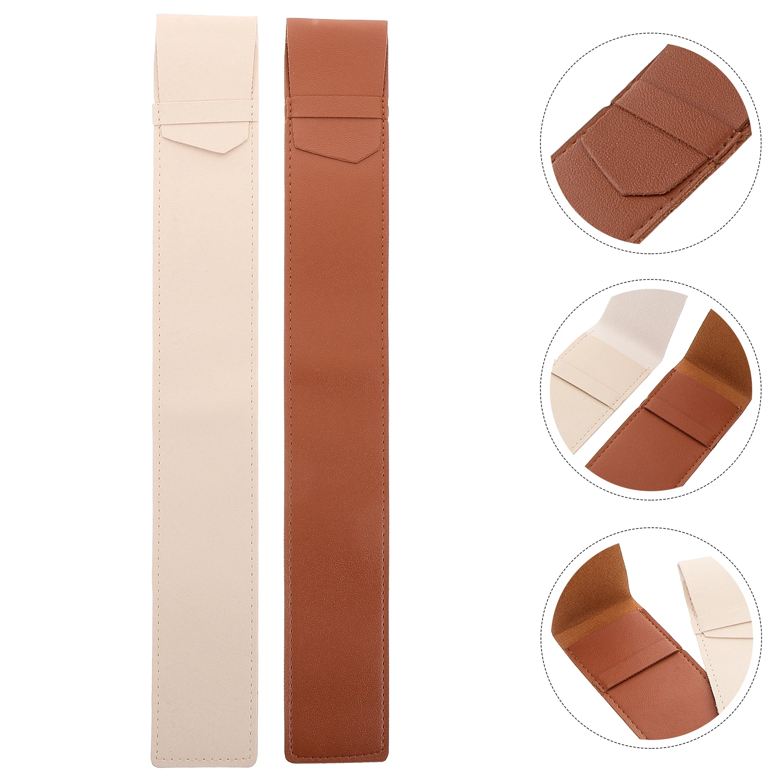 

2 Pcs Drum Stick Storage Cover Case Bag Drumstick Display Holder Drummer Accessories Pu Mallet Sticks Carrying