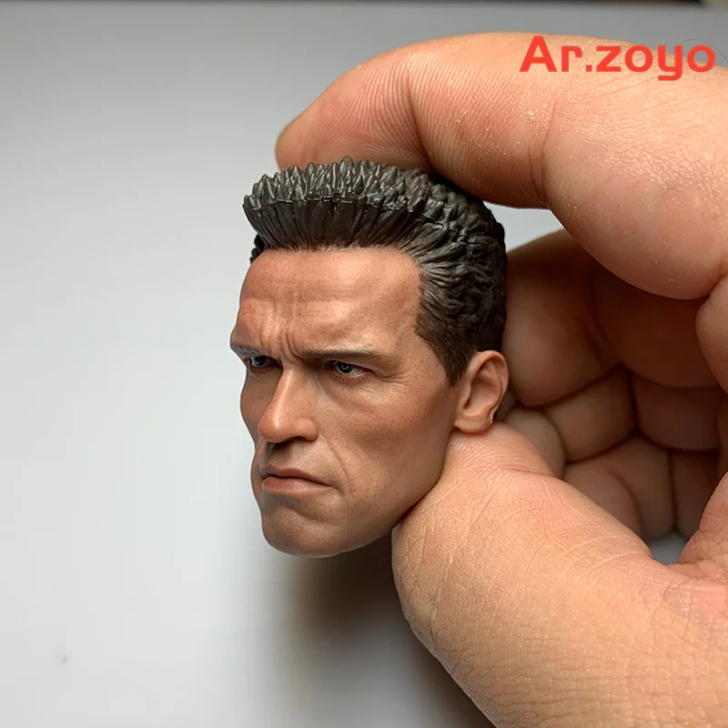 1/6 Arnold T800 Schwarzenegger Hoofd Snijwerk Mannelijke Hoofd Sculptuur Model Fit 12 Inch Mannelijke Soldaat Actie Figuur Lichaam