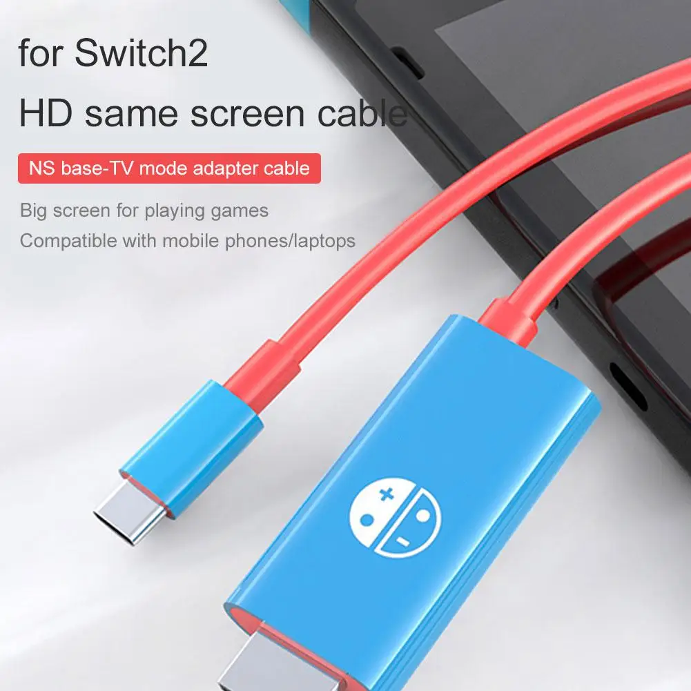 USB C to HDMI Adapter Cable for Nintendo Switch 2 Type-C to HDMI Conversion Accessory for Switch 2 TV Output Cable