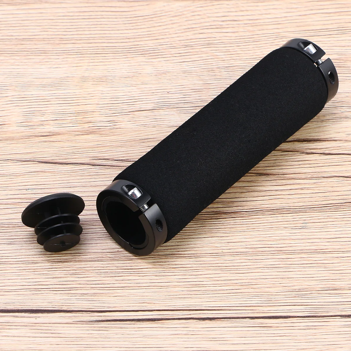 

1Pair Premium Bike Grips Ergonomic Design Sturdy Comfortable Shock Absorb Protect Hands Long Time Riding Handlebar Grips Black