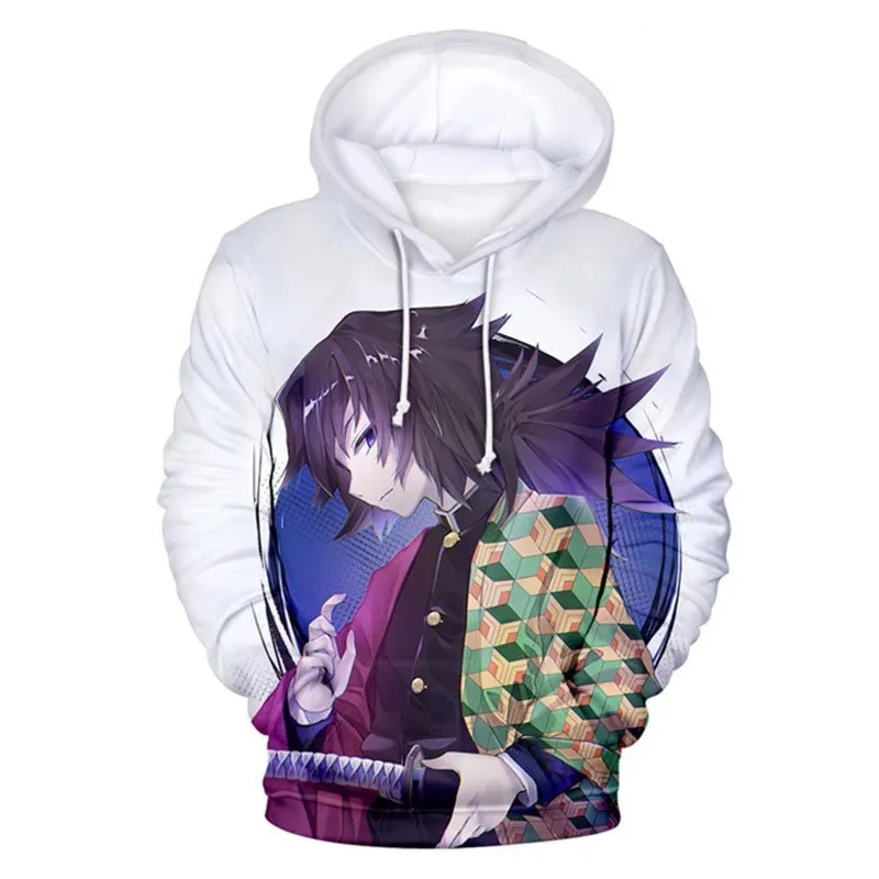 Anime Demon Slayer 3D Print Hoodies Men Women Causal Oversized Hoodie Pullovers Hooded Sweatshirts Tracksuit Coats Kids Clothing