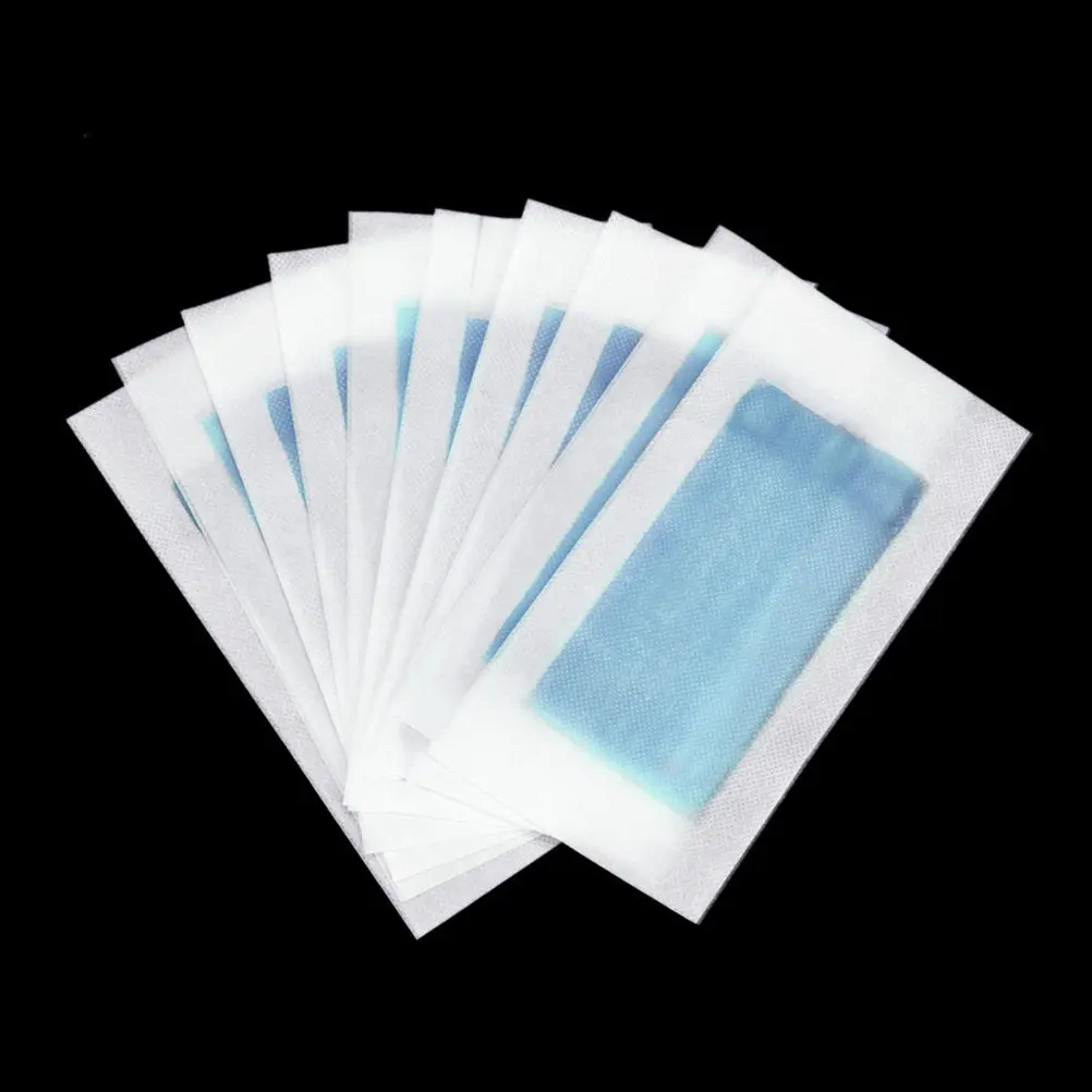 10Pcs Eco-Friendly Flexible Wax-Coated Hair Removal Strips Superior Quality Disposable Depilatory Strips for Face Legs Body