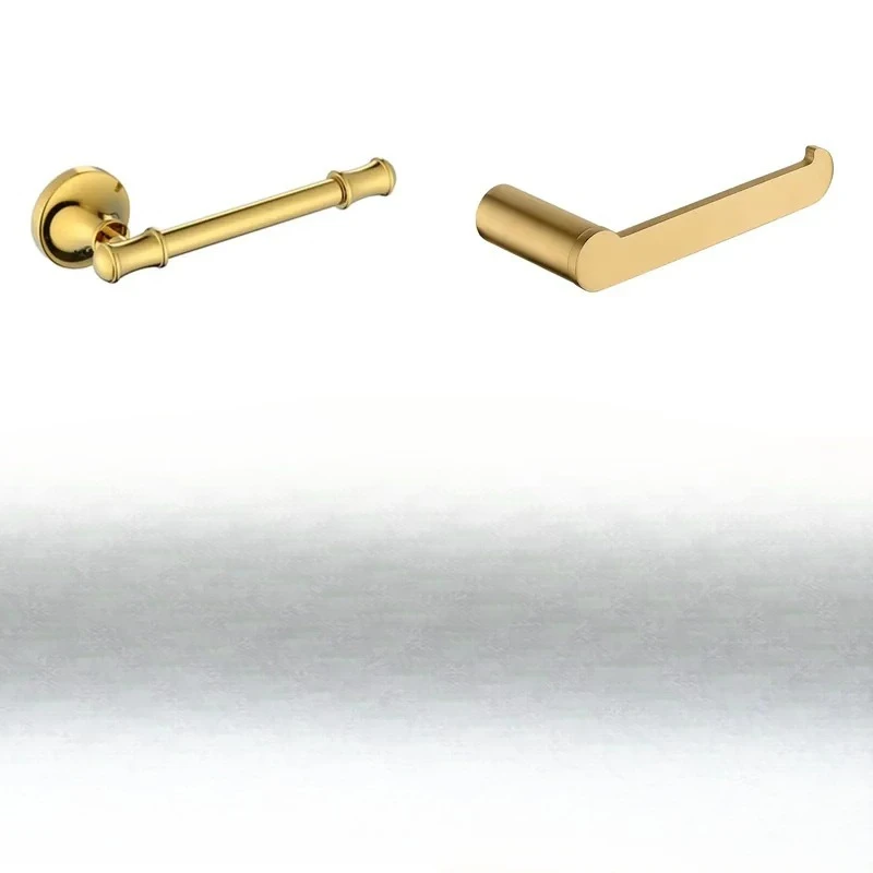 for Luxury Hotel Bathroom Hardware Stainless Steel Wall Mounted Gold Veneer Brass Toilet Paper Holder Cover