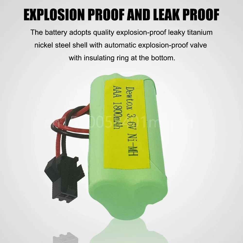 3.6V 1800mAh Rechargeable Battery Is Suitable for Watching Machine, Singing Machine, Fishing Lamp, Flashlight