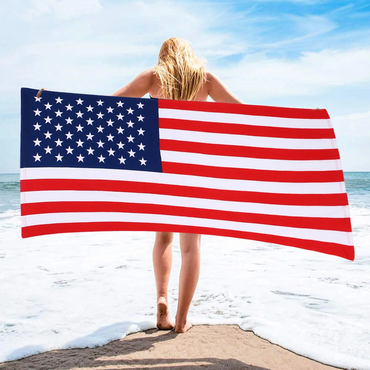 

National Flag Beach Towel Ultra-Fine Fiber Swimming Bath Mat Absorbent Quick-Dry Bath Towel 150x70cm Soft Cozy Skin-Friendly