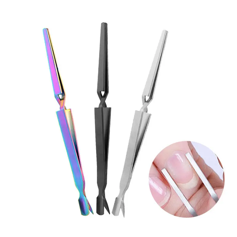 Rose Gold Stainless Steel Cuticle Pusher Dead Skin Push Remover Nipper Scissor For Pedicure Manicures Set Nail Art Cleaner Tool