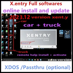 Xentry DAS 소프트웨어, 최신 2023.12 MB STAR sd C4 C5 C6, 온라인 xentry 2023.12 패스 스루 버전, Openport 2 용 설치 또는 업그레이드