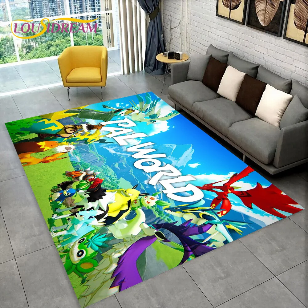พรมสำหรับเล่นเกม palworld 3D พรมสำหรับตกแต่งบ้านห้องรับแขกห้องนอนโซฟาพรมเช็ดเท้าพรมปูพื้นสำหรับเด็กพรมปูพื้นกันลื่นของขวัญ