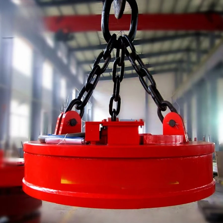 Electric Magnetic Lifter for Excavator Lifting Magnet for Excavator Lightweight for Junkyard Scrap Iron Steel Pipe Handling