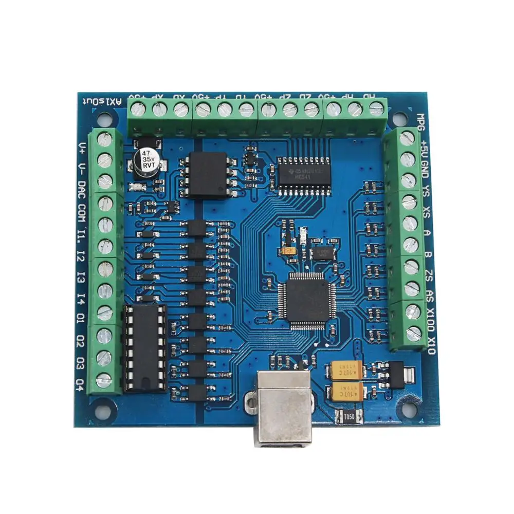 

MACH3 4-Axis USB CNC Controller Card Smooth Stepper Motion Control for CNC Engraving 12-24V 100KHz