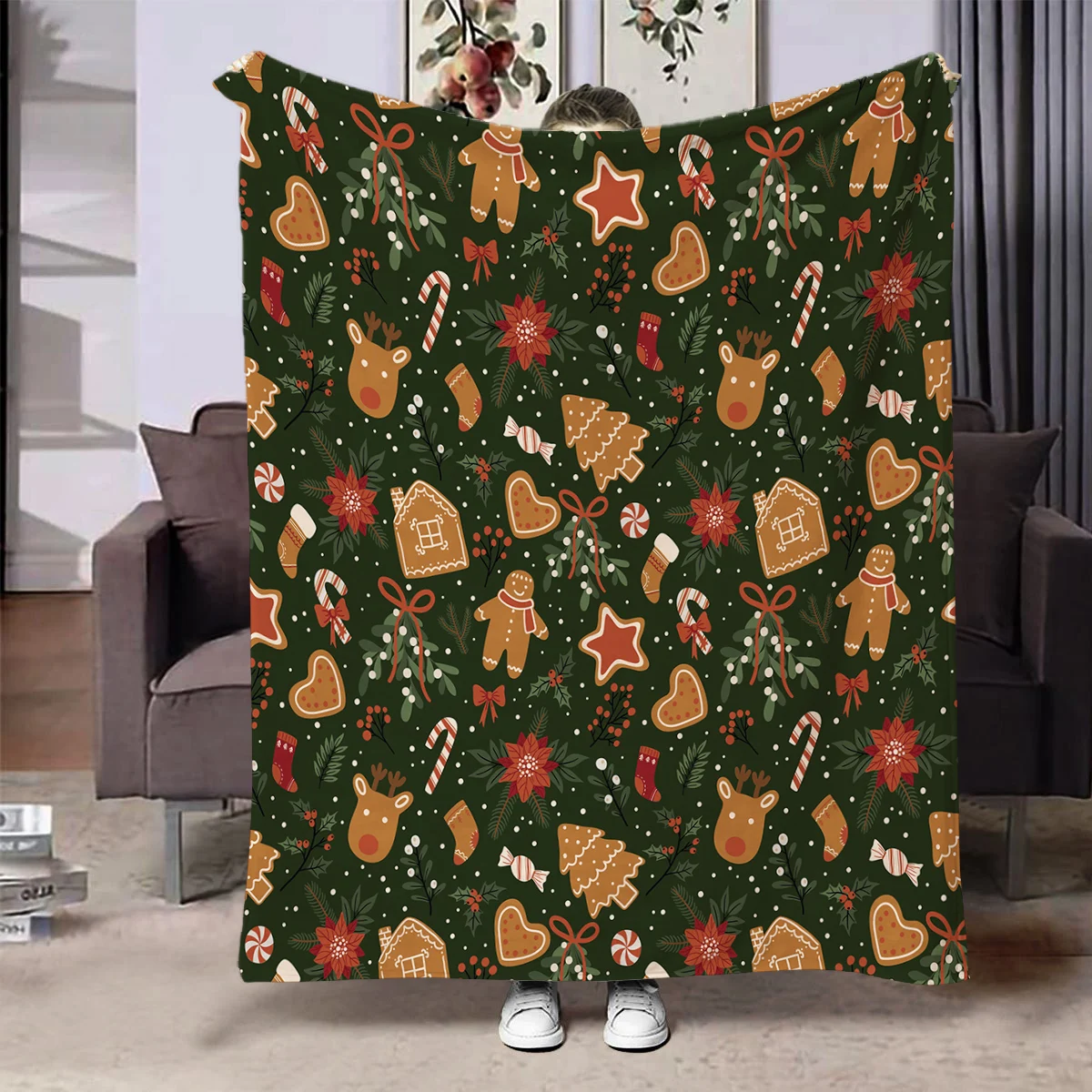 Weihnachten Kreative Überwurfdecke Flanell Druck Decke Super Weiche Gemütliche Sofa Nickerchen Decke Home Decke Perfektes Zuhause Geschenk für Sie
