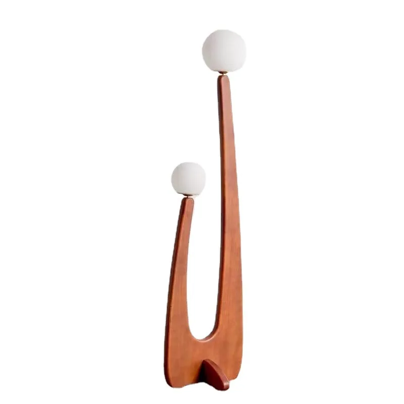 

Simple living room vertical light side walnut solid wood floor lamp