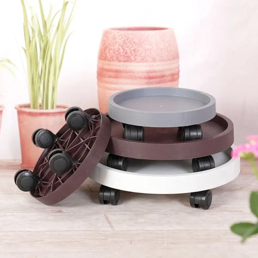 Movable Flower Plant Pot Tray With Water Tray Flower Plant Pot Base Plant Stand Base Whith 360-degree Rolling Flower Pot Tray