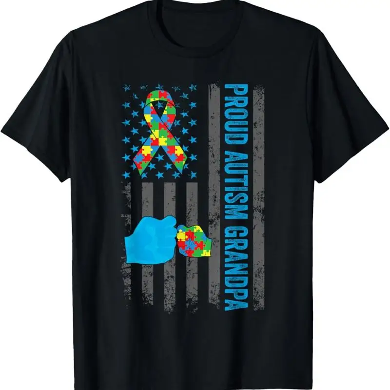 

Футболка с изображением гордого аутизма и дедушки с американским флагом