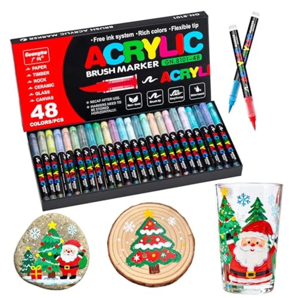 

Маркеры для акриловой краски, ручки с мягким наконечником кисти, маркеры, ручка для рисования для школы, дерева, камня, стекла, сделай сам, живопись, ремесла, товары для рукоделия