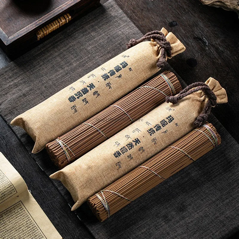 24.5CM Natural Sandalwood/agarwood Traditional Handmade Incense Stick Home Tearoom Soothing Purification Meditation Aromatherapy