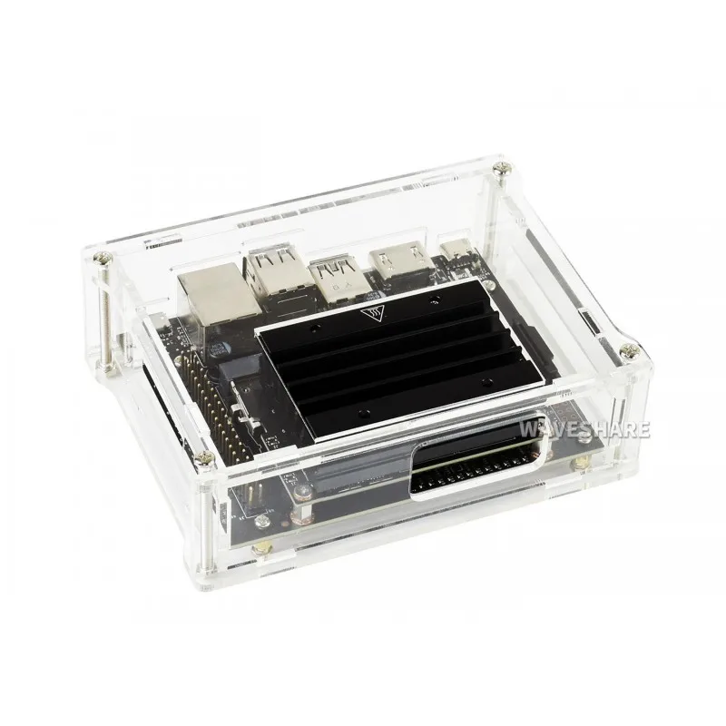 2pcs Waveshare Acrylic Clear Case, Specialized for Jetson Nano 2GB Developer Kit
