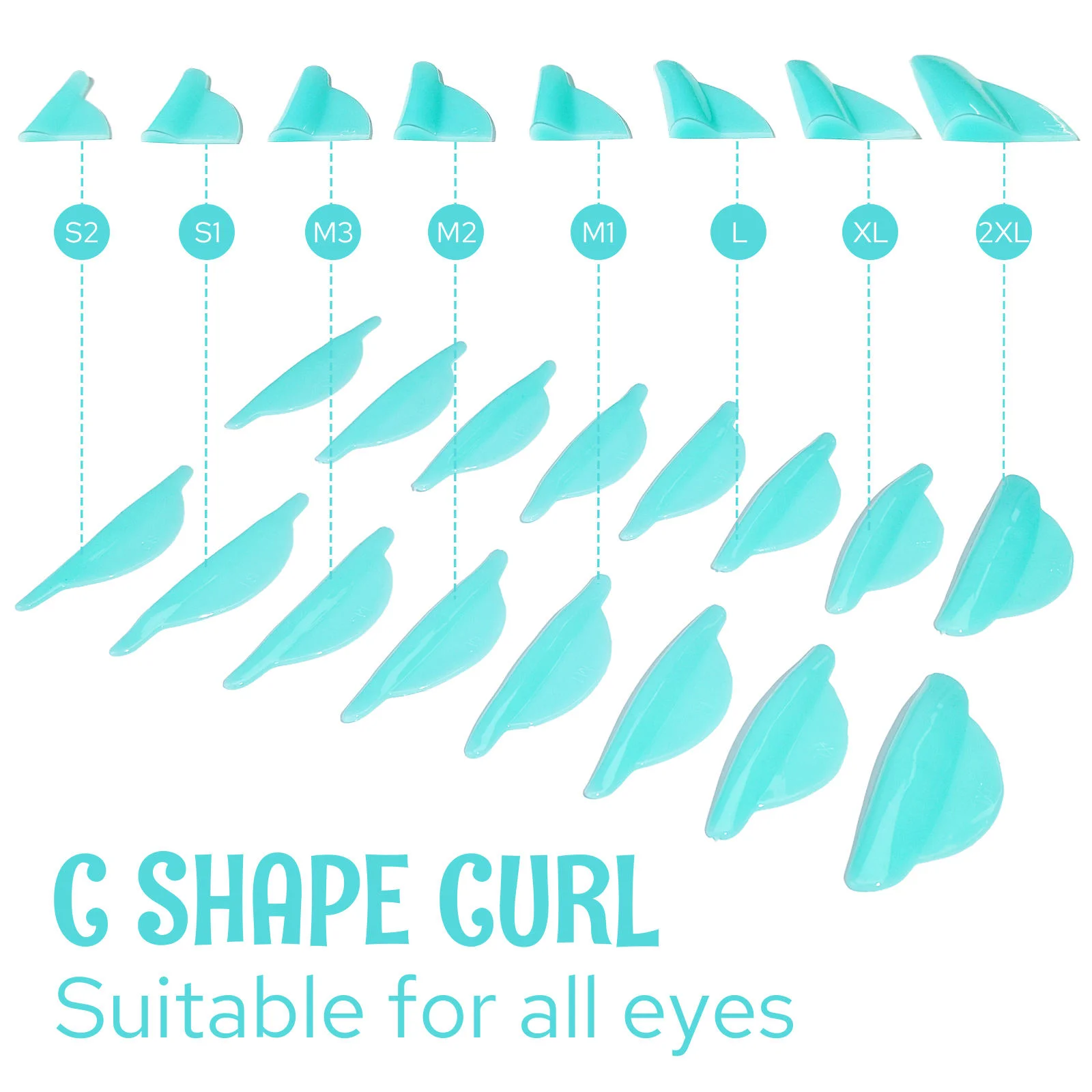 PERMANIA 8 Pairs Glue Free Eyelash Perming Curler Lift Pad 3D Lashes Perm Rod Shell Silicone Lash Lifting Kit Makeup Beauty Tool