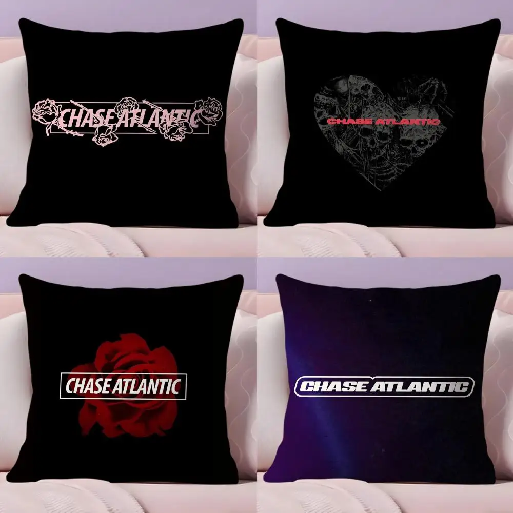 غطاء وسادة روك باند تشيس أتلانتيك من القماش القطيفة الناعم على الوجهين المطبوع أريكة شتاء دافئ هدية المنزل غطاء الوسادة