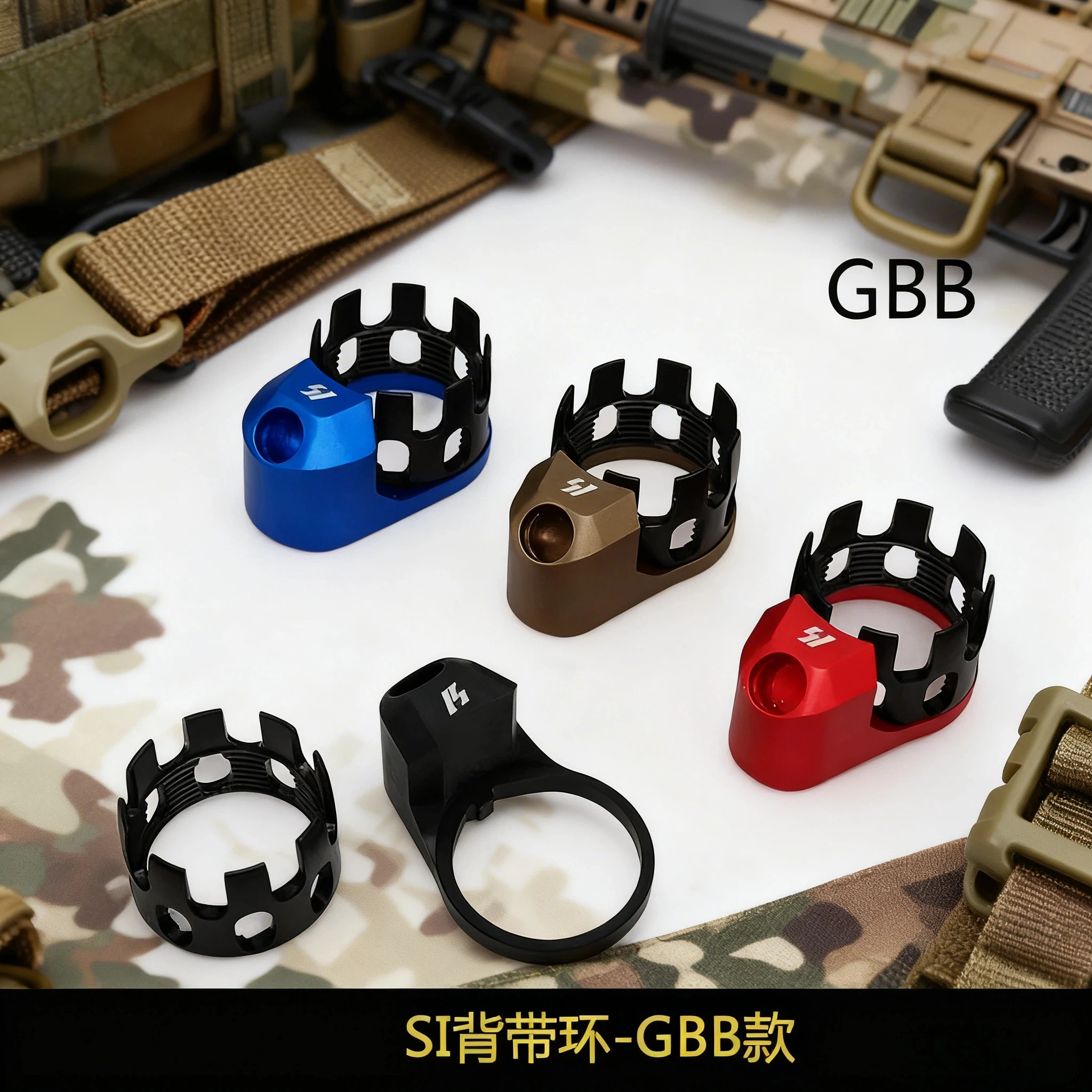 

Hot Sale SI Sling Swivel & Buttstock Ring - High Quality GBB System Tactical Toy Decorative Accessory | Durable Replacement Part
